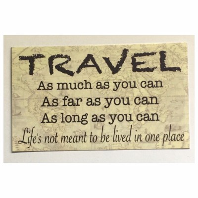 Travel World Travelling Map Sign Wall Plaque or Hanging House Home Holiday   292102361687